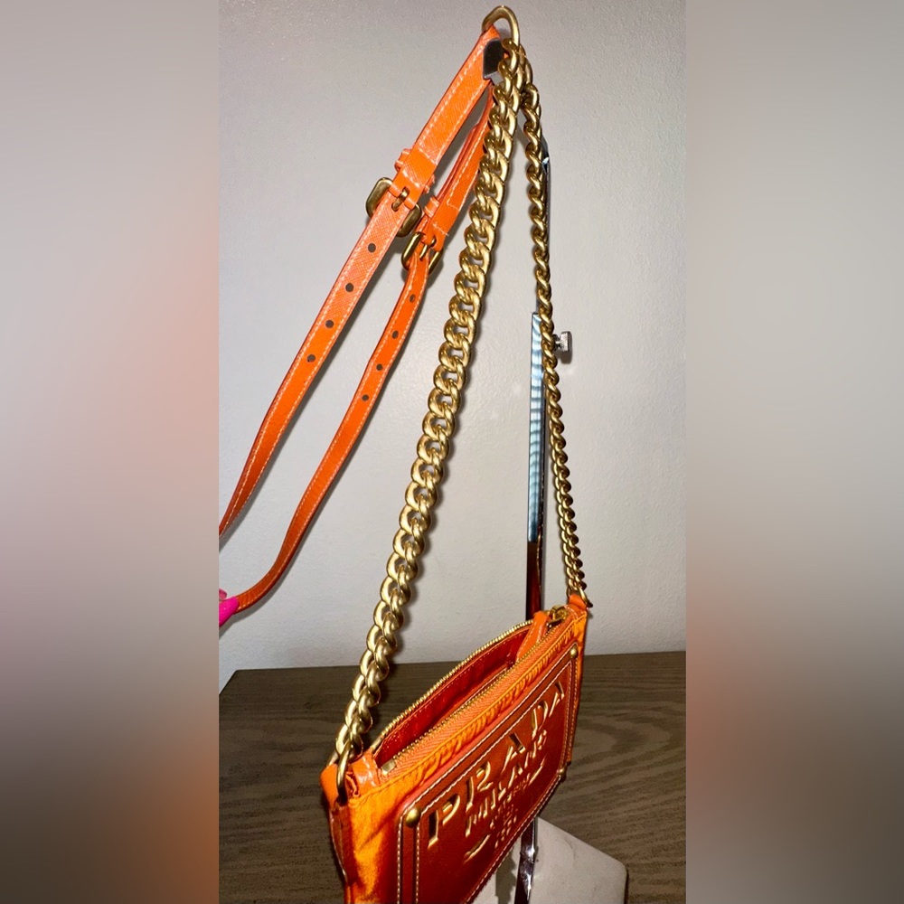 *SOLD* Prada Bandoliera Tessuto Oro Crossbody Bag W/ COA - Picture 12 of 17